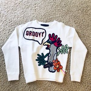 Michaela Buerger white sweatshirt in size S